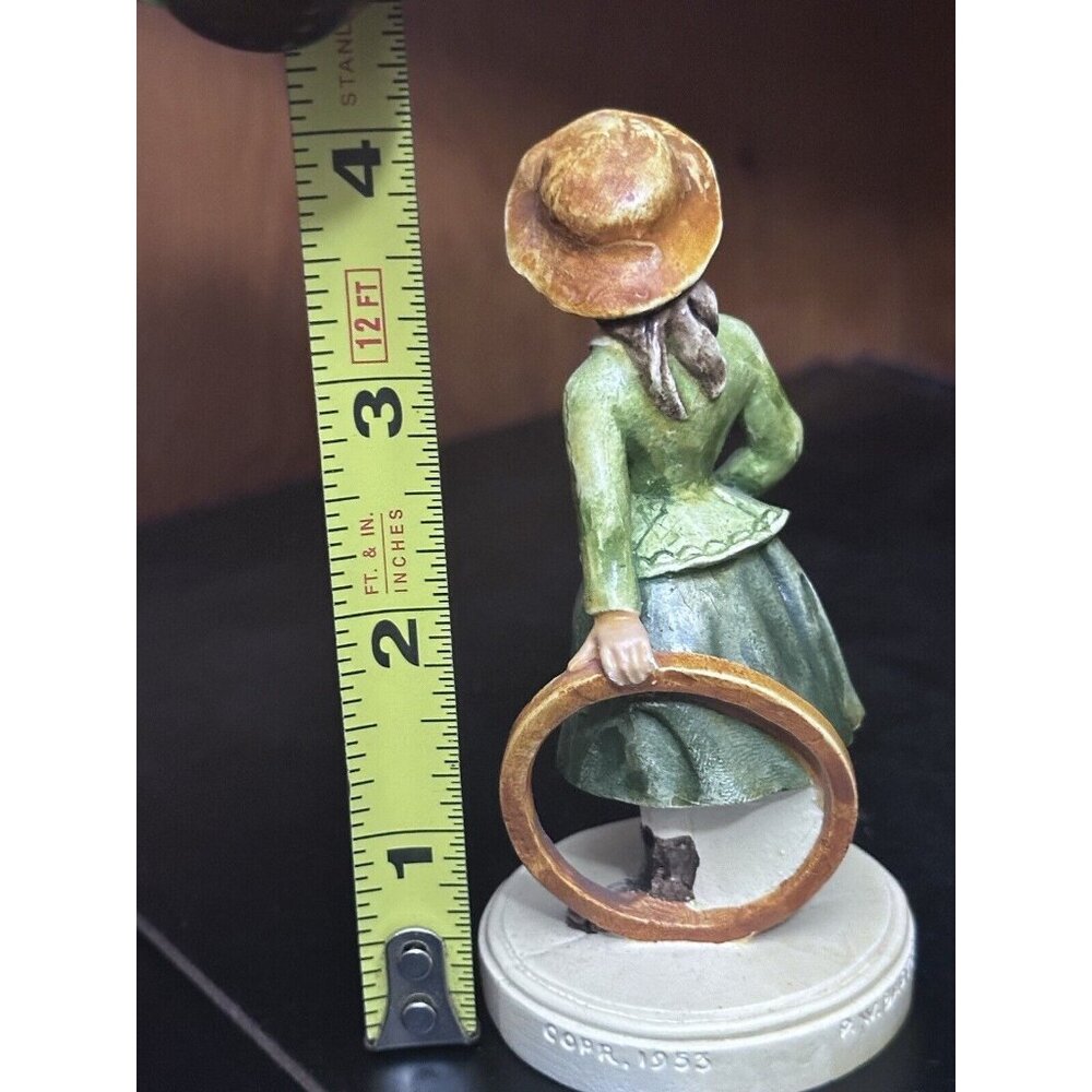 Sebastian Miniature Games‎ in the Springtime Girl Figurine Vintage COPR. 1953 - Picture 8 of 9